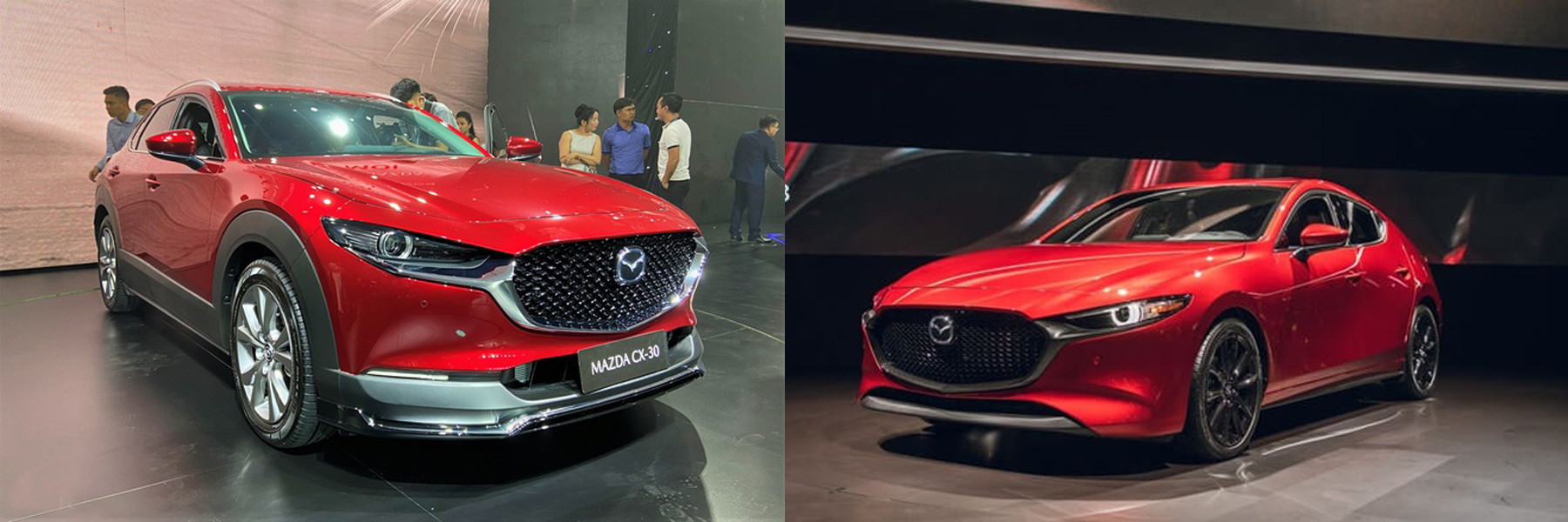 Mazda CX-30 (trái) - Mazda3 Sport (phải)