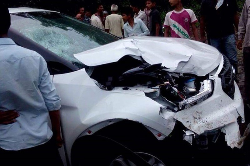 Chiếc Hyundai Creta của tài xế Ấn Độ trong vụ tai nạn