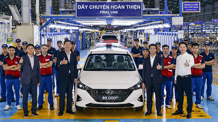Chiếc Hyundai Accent thứ 85.000 xuất xưởng nhà máy tại Ninh Bình