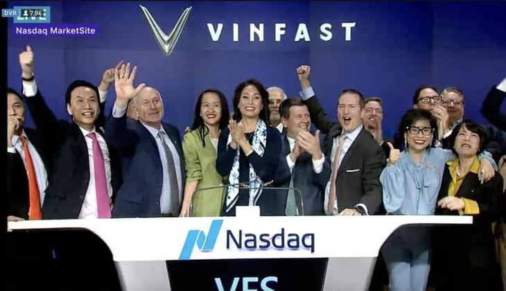 Cổ phiếu VFS của VinFast chính thức niêm yết trên sàn Nasdaq