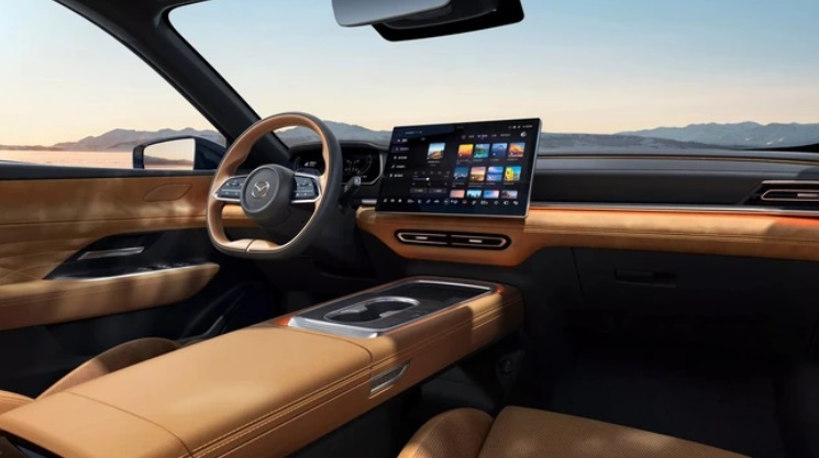 Thiết kế bảng tá-lô tối giản với màn hình cỡ lớn ở giữa