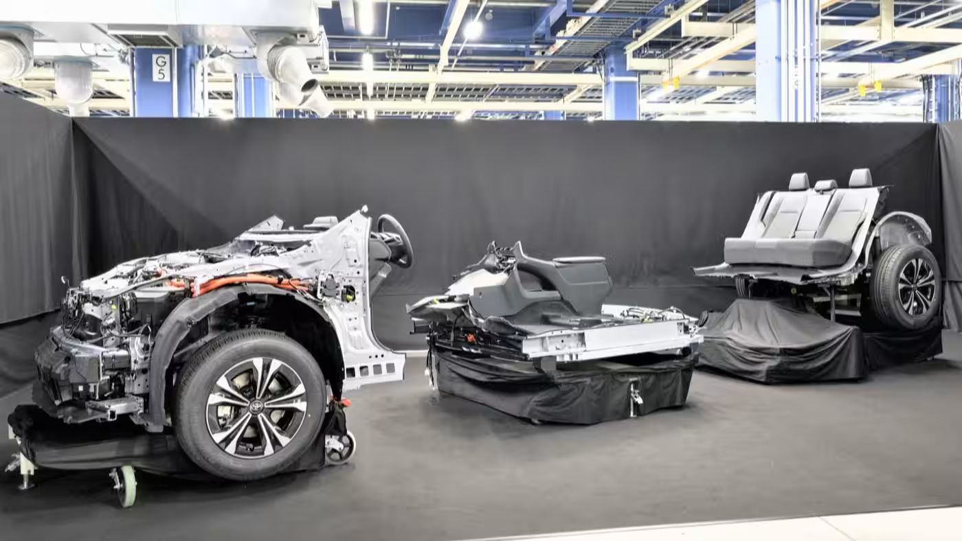 Mô hình minh họa công nghệ gigacasting của Toyota.