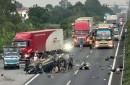 Tai nạn nghiêm trọng trên cao tốc Hà Nội – Ninh Bình: Xe 7 chỗ nổ lốp, lật ngửa va chạm xe khách, 1 người tử vong