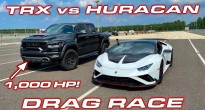 Sẽ ra sao nếu bán tải Ram TRX 1000 mã lực khiêu chiến với “siêu bò” Lamborghini Huracan?