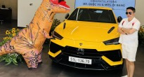 Đoàn Di Băng mặc trang phục 'độc lạ' cùng chồng đi nhận Lamborghini Urus Performante