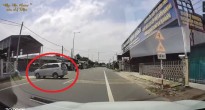 Ô tô trôi ra đường suýt gây họa vì quên phanh tay: Bài học cảnh giác cho mọi tài xế