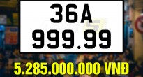 Người trúng đấu giá biển số ngũ quý Thanh Hóa 36A - 999.99 đã trả đủ số tiền gần 6 tỷ đồng