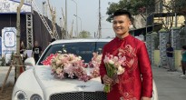 Quang Hải 'chơi lớn', đón dâu bằng siêu xe sang Bentley giá cả chục tỷ đồng