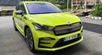 Cận cảnh xe điện Skoda Enyaq iV đầu tiên tại Việt Nam, chờ ngày lắp ráp trong nước