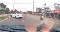 Thót tim cảnh ô tô sang đường kiểu 'voi chui lỗ kim': Bài học về giữ khoảng cách an toàn
