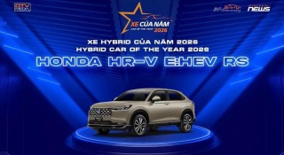Honda HR-V e:HEV RS nhận Danh hiệu ‘Xe Hybrid của năm 2026’ và ‘Xe gia đình của năm 2026, phân khúc dưới 1 tỷ’