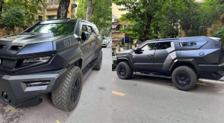 Bắt gặp 'khủng long' Rezvani Vengeance trên đường phố Hà Nội: Hầm hố như xe quân sự, có khả năng chống đạn