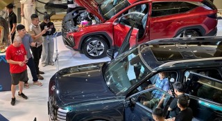 Khách Việt lần đầu được ngắm trực tiếp Hyundai Tucson Hybrid và Palisade Hybrid