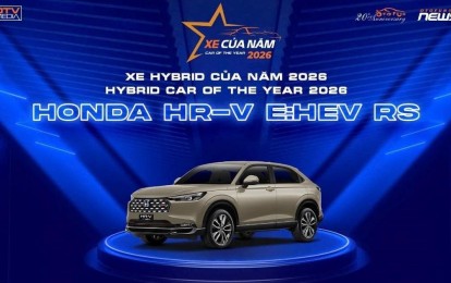 Honda HR-V e:HEV RS nhận Danh hiệu ‘Xe Hybrid của năm 2026’ và ‘Xe gia đình của năm 2026, phân khúc dưới 1 tỷ’