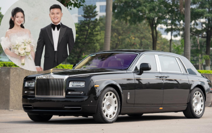 Xế hộp siêu sang 80 tỷ đồng Rolls-Royce được Quang Hải dùng để rước Chu Thanh Huyền về dinh