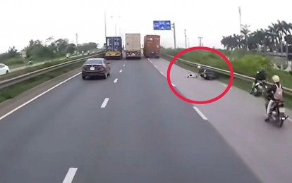 Lên án hành vi xe đầu kéo lấn làn xe máy trên đường Quốc lộ, gây tai nạn thương tâm tại Hải Phòng