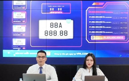 Kết thúc đấu giá, biển số siêu đẹp 88A-888.88 được trả hơn 21 tỷ đồng