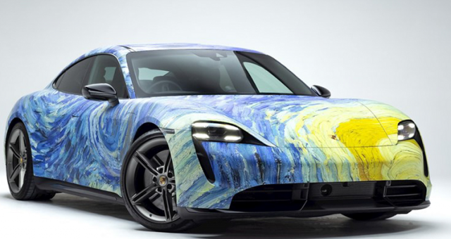 Porsche Taycan phiên bản màu sơn của hoạ sĩ lừng danh Vincent Van Gogh