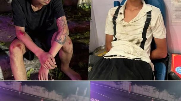 Bắt giữ khẩn cấp 2 thanh niên liều lĩnh 'thông chốt', tông thẳng vào cảnh sát cơ động trên đường Nghi Tàm