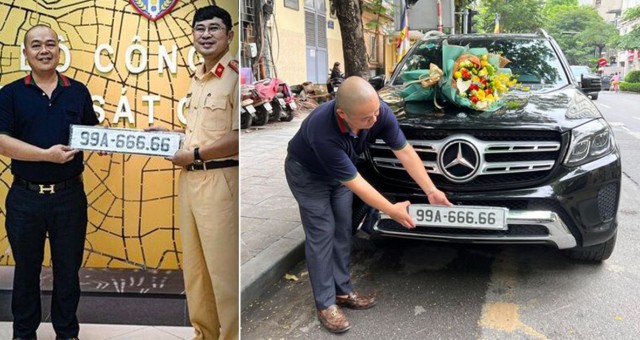Người trúng đấu giá biển số ngũ quý 6 đã nộp đủ tiền, gắn ngay lên 'xế cưng' Mercedes