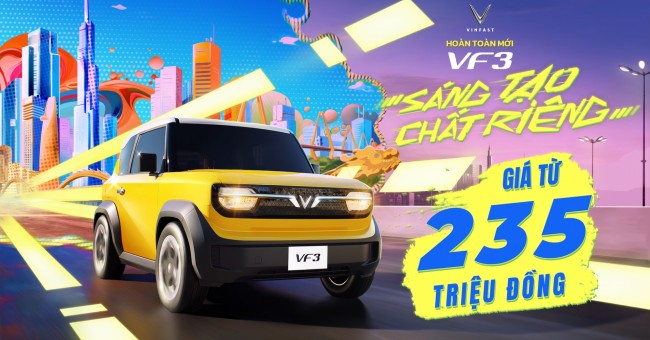 Xe điện cỡ nhỏ VinFast VF3 chốt giá bán, mức khởi điểm chỉ từ 235 triệu đồng