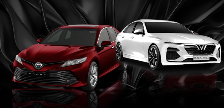 vinfast lux a2.0 và camry