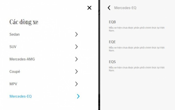 Sau EQS, hai mẫu xe điện EQB và EQE tiếp tục xuất hiện trong danh mục sản phẩm của MBV