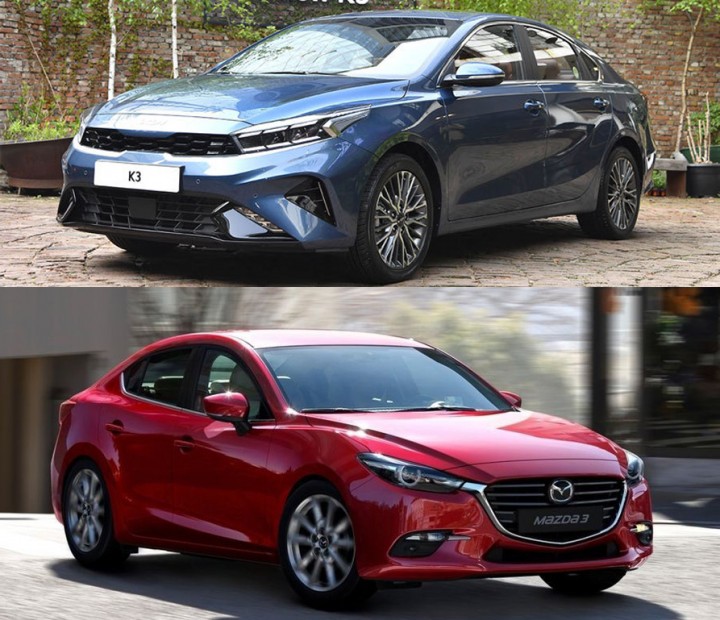 Mazda 3 và KIA K3