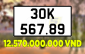Biển 'sảnh rồng' 30K-567.89 trúng đấu giá lần thứ 3 với số tiền 12,57 tỷ đồng