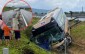 Xe khách đâm hỏng dải phân cách, đâm xuống mương nước trên cao tốc Vĩnh Hảo - Phan Thiết